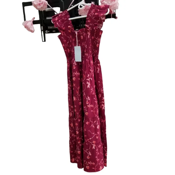 The Ellie Nap Dress Burgundy XS - Picture 4 of 8